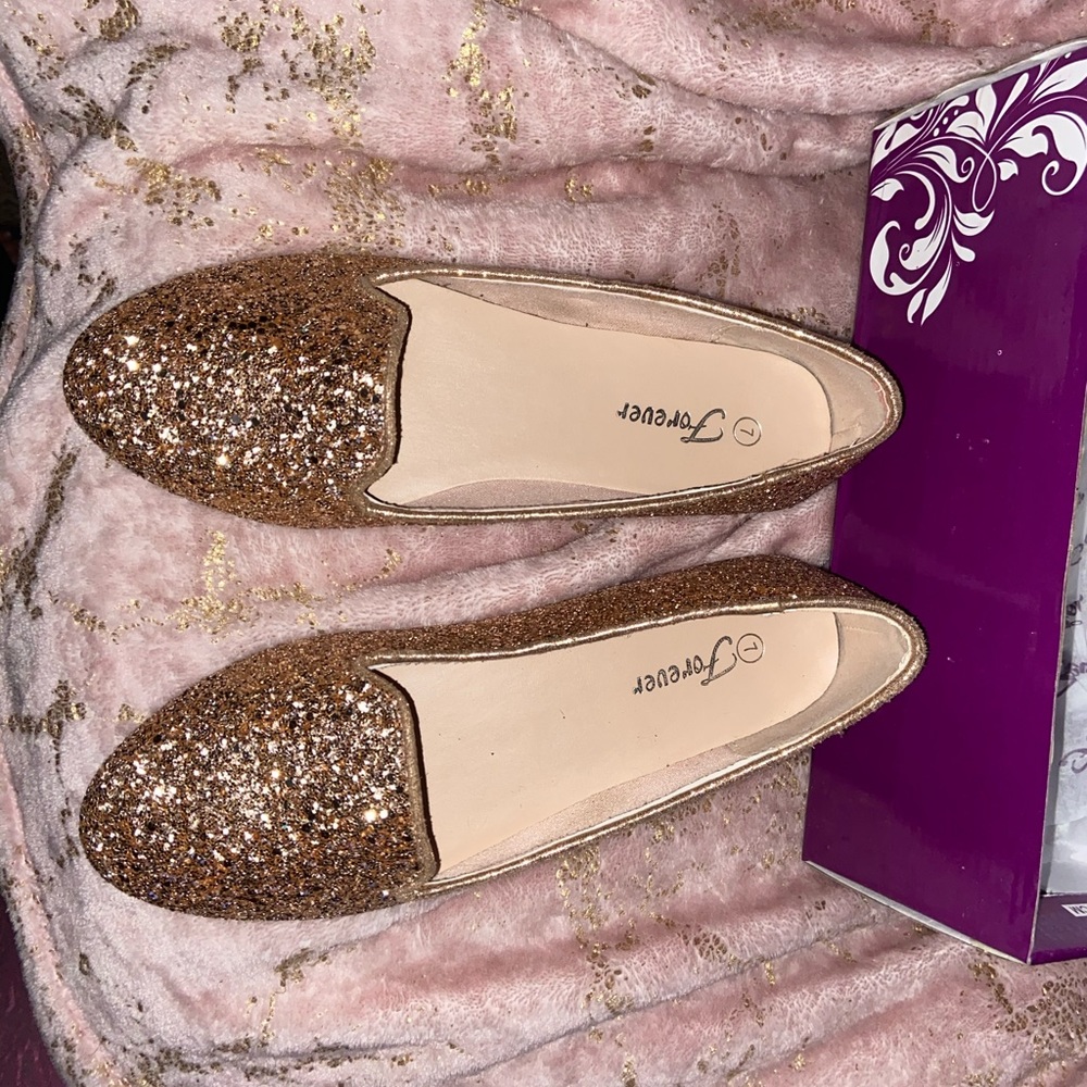 Rose gold flats